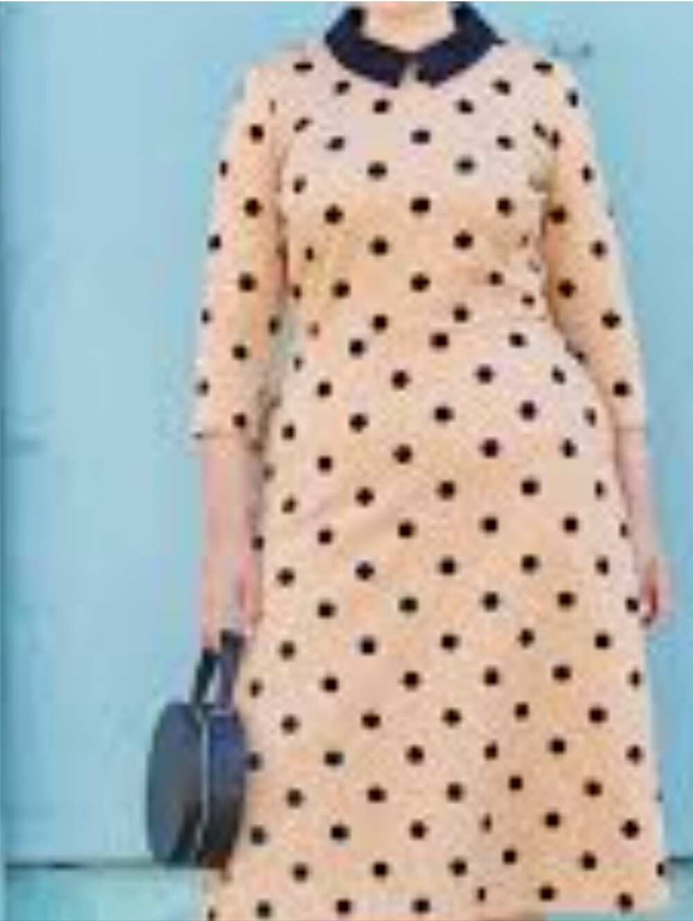 Girl With Curves Women’s Dress sz M Knit Midi Polka Dot Fit Flare